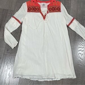 Esley Gauze Tunic Dress Size M Long sleeve